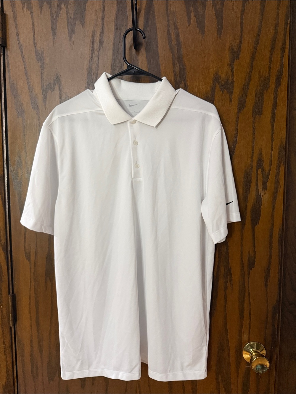 NWOT Nike Men's White Polo with Subtle Swoosh
